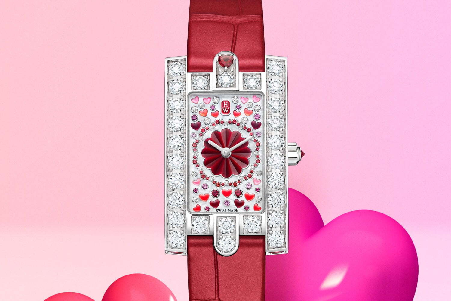 新品マイケルコース 腕時計 ハート ビジュー ブレスレット付き 春 バレンタイン腕周り16cm