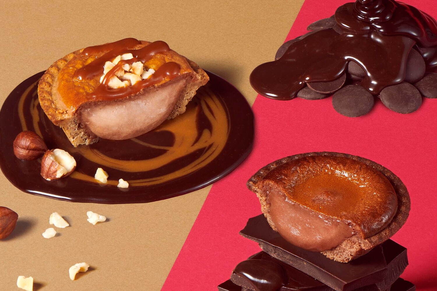 ベイク チーズタルト「焼きたてチーズタルト キャラメルチョコナッツ」