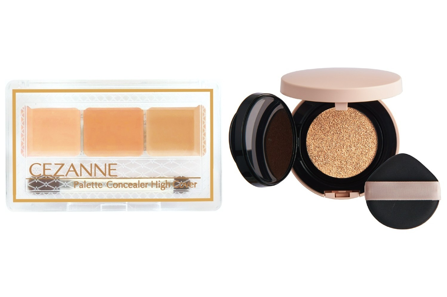 セザンヌ23年春ベースメイク、“まるで素肌”薄膜密着クッションファンデ＆3色入りコンシーラー