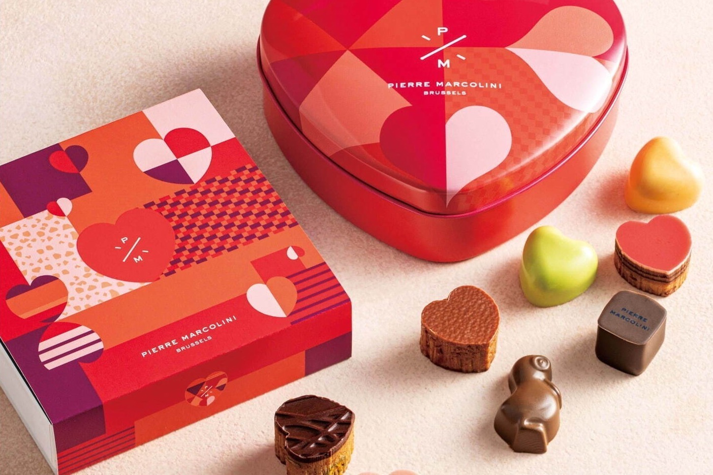 大丸・松坂屋のバレンタイン2023、ピエール マルコリーニのハートショコラ＆もちもちカヌレ