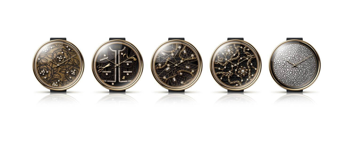 シャネル“針刺し”着想の新作ジュエリーウォッチ、ブラックツイード×パールモチーフの腕時計｜写真2