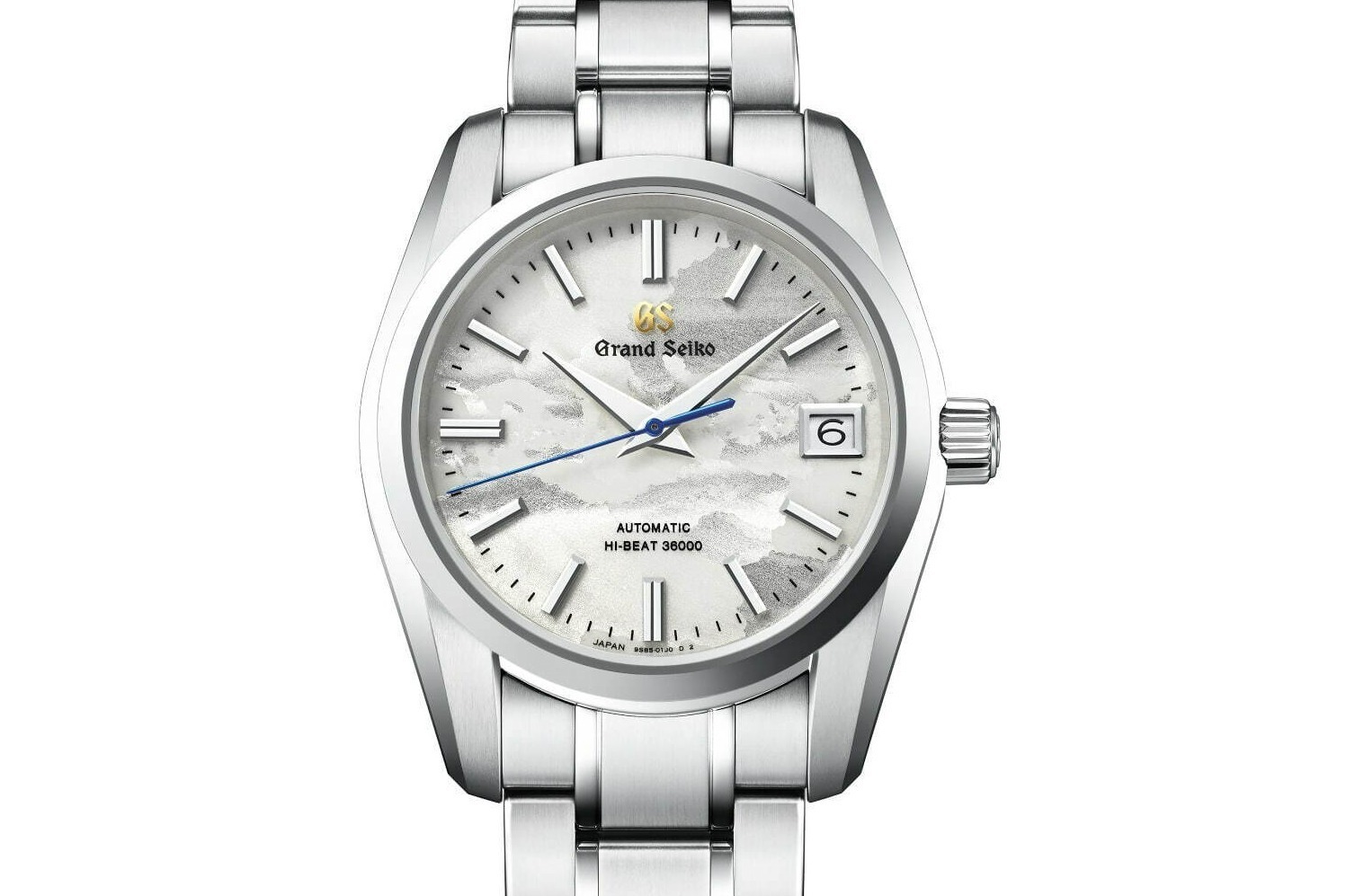 グランドセイコー限定腕時計、“雲海”の雲を表現した模様入りシルバーダイヤル
