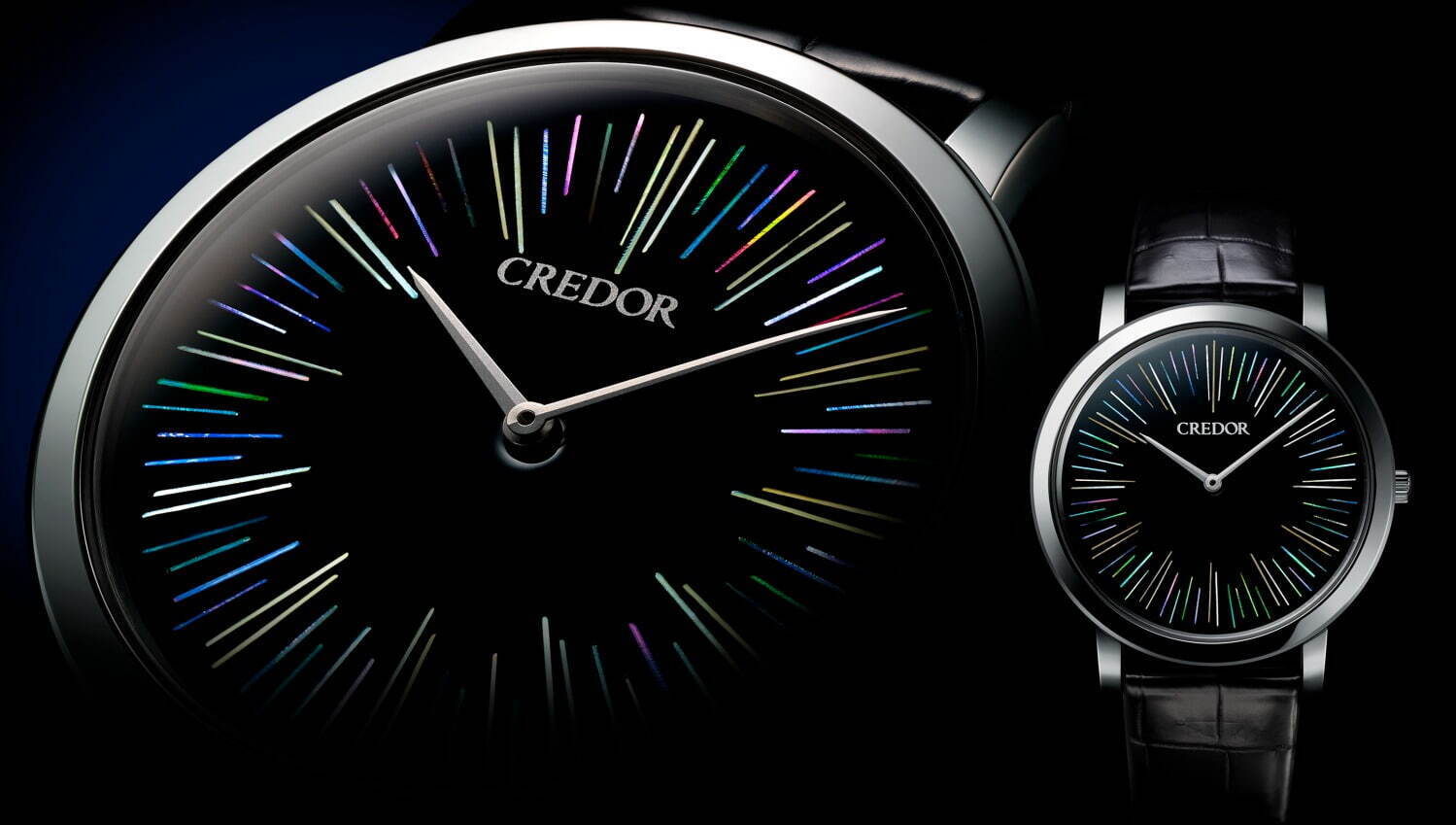 クレドール、螺鈿の流星群が輝く漆塗りダイヤルの限定腕時計｜写真1