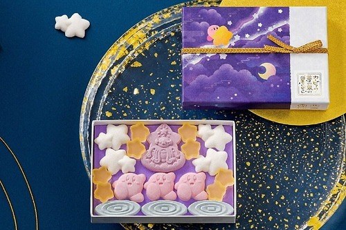 鶴屋吉信×星のカービィ新作和菓子「カービィの夢の泉の星こばこ」“夢の泉”落雁や星型の琥珀糖
