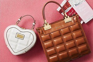 ぷっくり“板チョコ”風バッグ＆ハートたっぷり財布、サマンサベガとサマンサタバサプチチョイスで