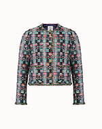 ルール ロジェット23年春夏ツイードジャケット、華やかグリーン＆ピンクのオリジナル素材で｜写真3