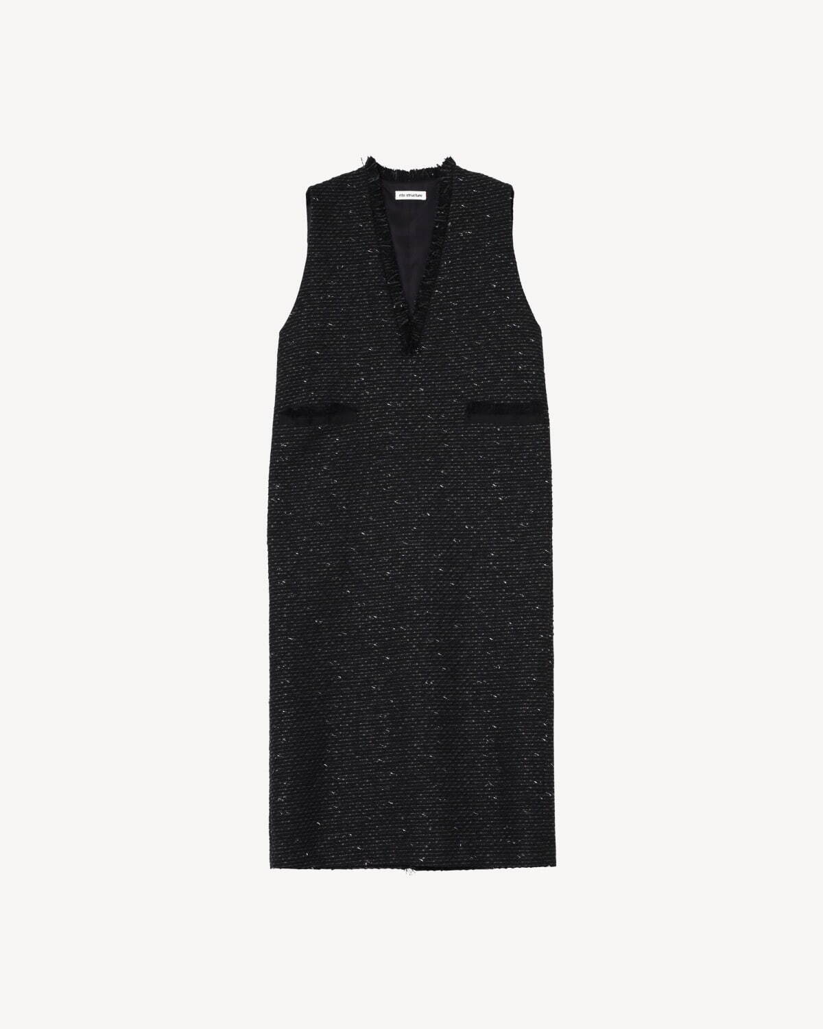 Tweed V-neck Dress 49,500円