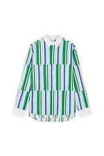 メゾン キツネ23年春夏新作、カラフルなストライプシャツやグリーンのプリーツスカート｜写真1