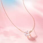 4℃“桜型カット”の新作ジュエリー、ピンクゴールド×ローズクォーツのネックレスやバングル｜写真3