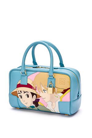 LOEWE ロエベ パズル レザー ミニ 2WAY ハンドバッグ ハウルの動く城 カルシファー ジブリコラボ A510U95X63 ブラウン by