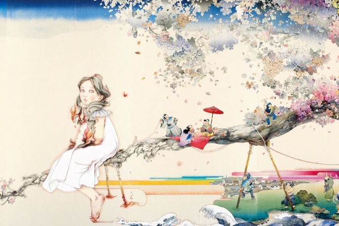 入江明日香 絵画 白い森 送料無料 【複製】【美術印刷】【巨匠