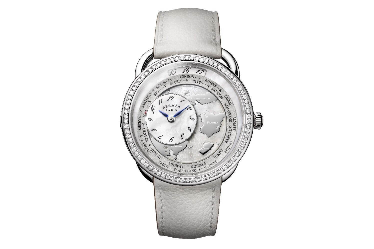 エルメスの腕時計《アルソー》“乗馬の世界地図”を描いた新作ウォッチ
