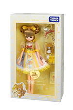 リラックマ×リカちゃんのコラボドール、耳型カチューシャ＆ツインのおだんごヘア｜写真3