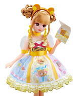 リラックマ×リカちゃんのコラボドール、耳型カチューシャ＆ツインのおだんごヘア｜写真2