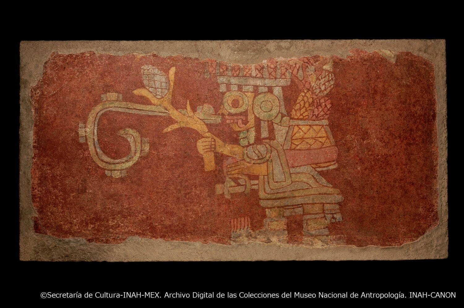 嵐の神の壁画
テオティワカン文明 350-550年 テオティワカン、サクアラ出土
メキシコ国立人類学博物館蔵