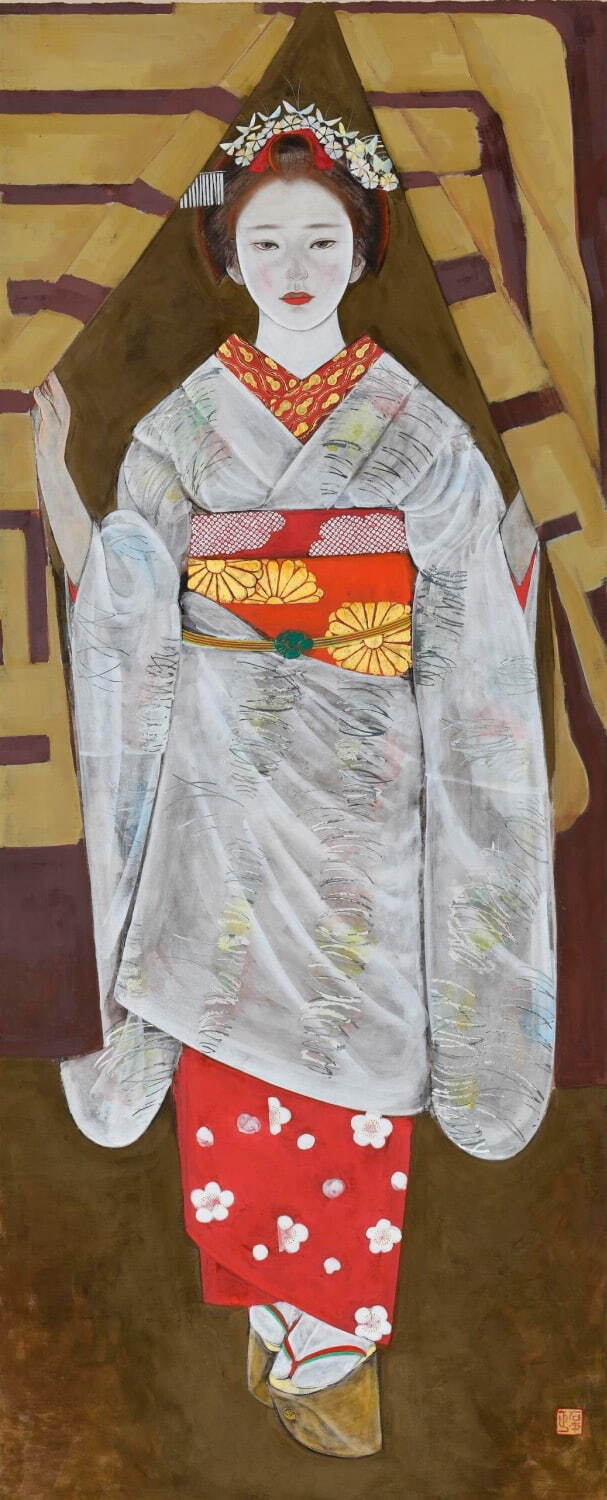 石本正 《のれん》 1970年 個人蔵