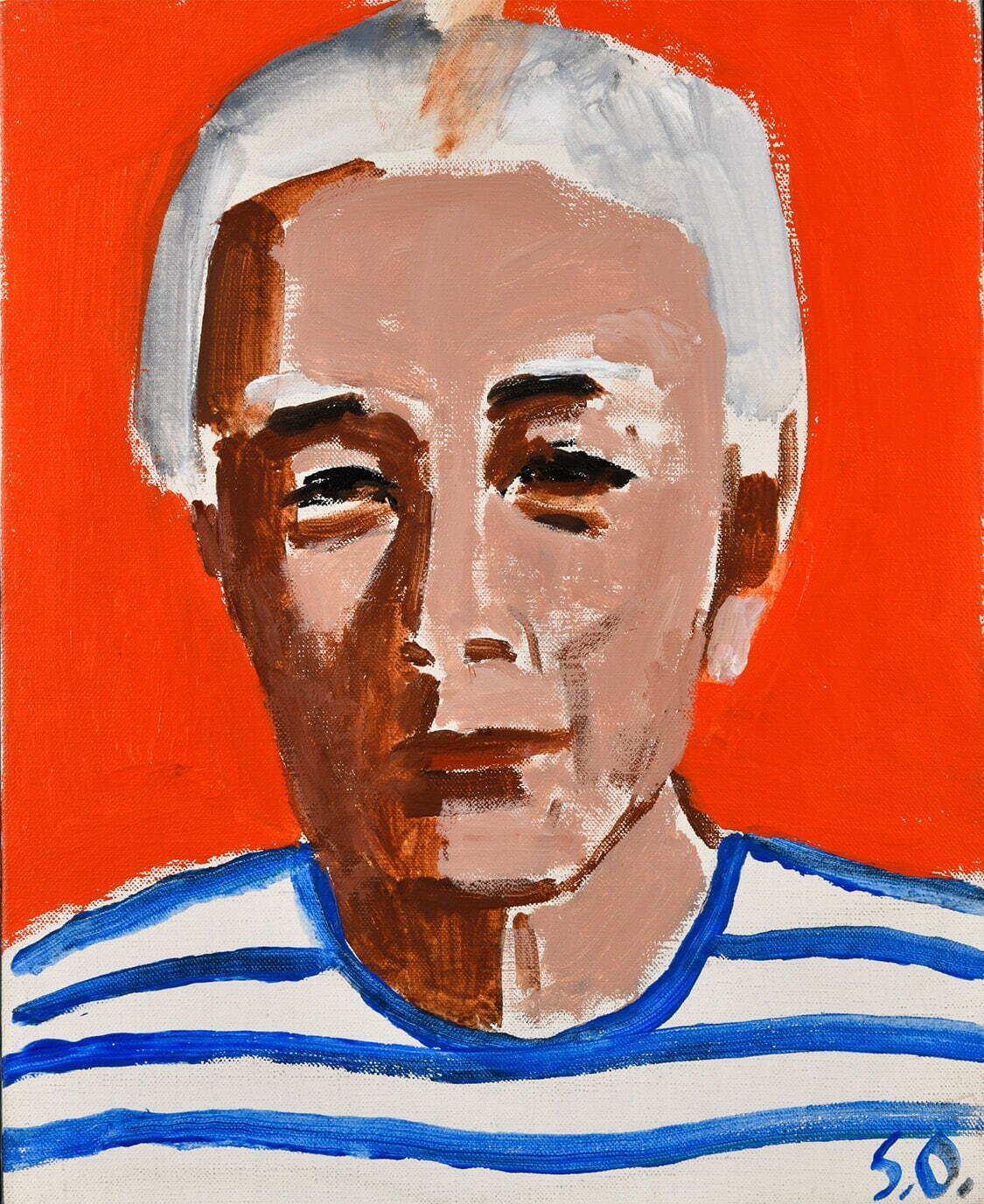 大沢昌助 《自画像》 1996年 油彩、カンヴァス 個人蔵