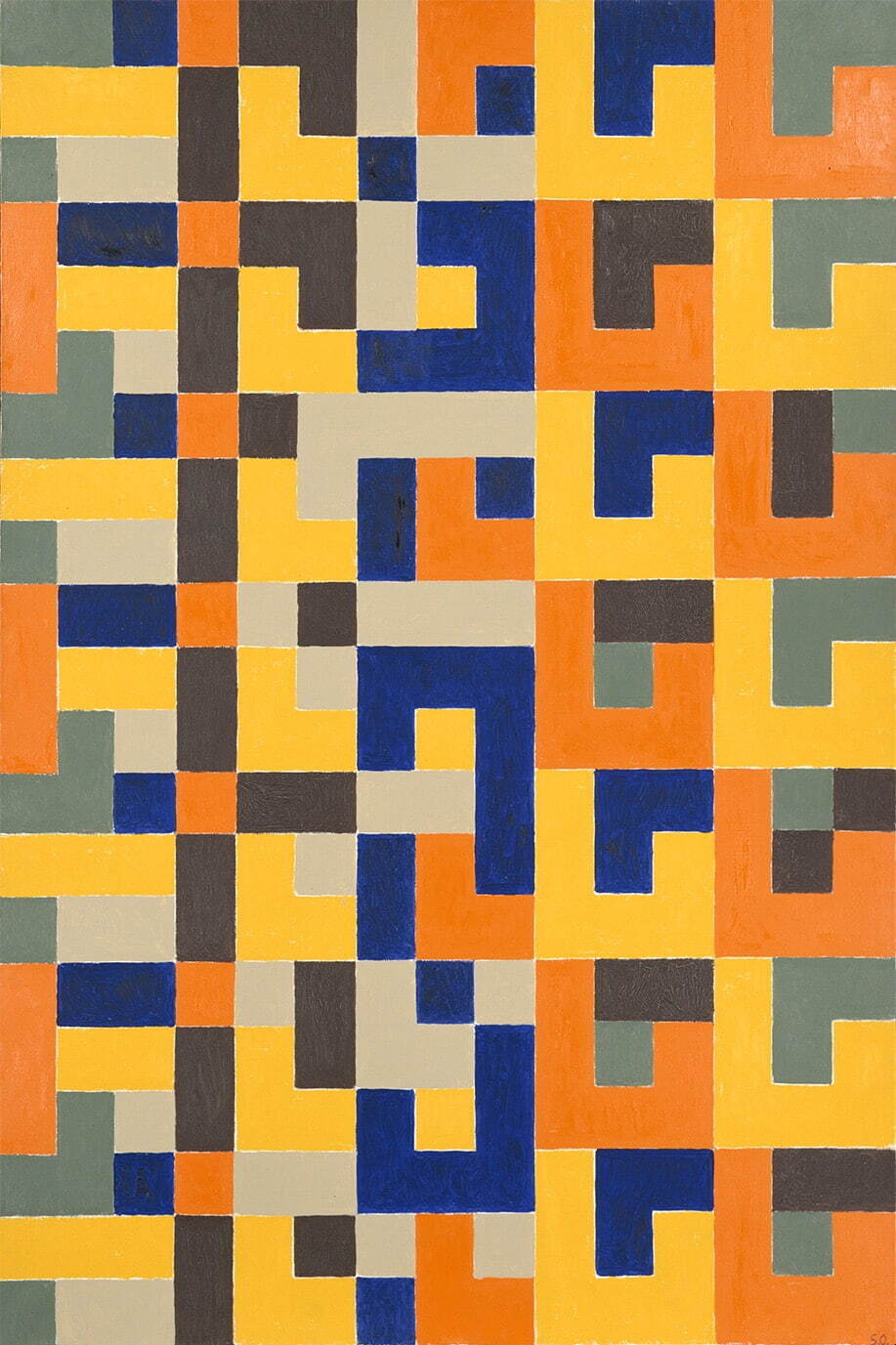 大沢昌助 《変わっていく繰り返し》 1981年頃 油彩、カンヴァス 練馬区立美術館蔵