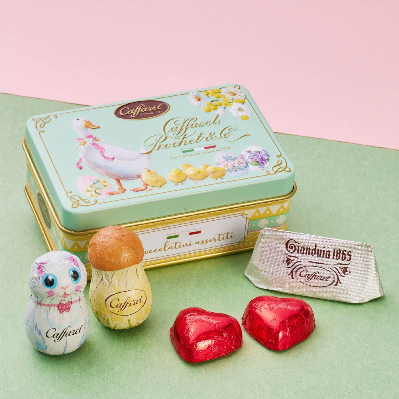 カファレルの春限定チョコレート缶、うさぎを描いたパステルカラー缶＆サーカステント型BOX｜写真3
