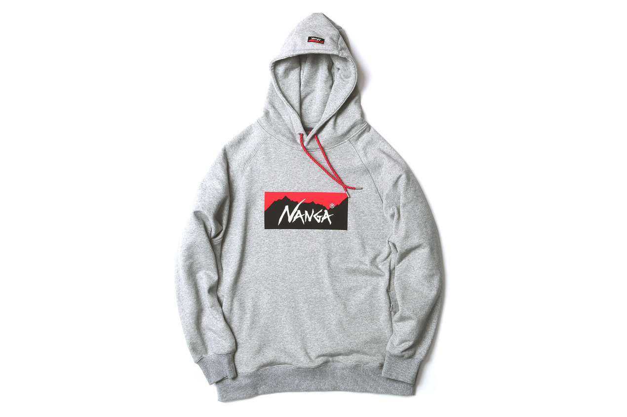 スピンドル｜ナンガ新作ウェア、BOXロゴ入りスウェットや“ミックスカラーコード”配したフーディ