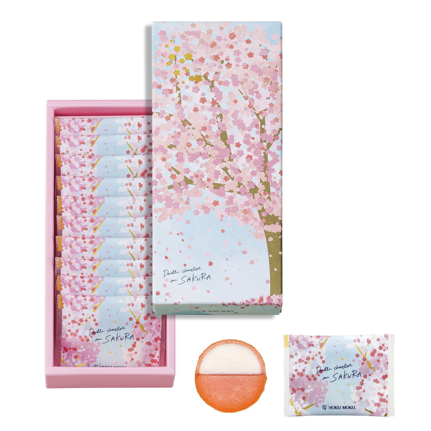 ヨックモック春限定“桜”風味のラングドシャ―サンド、満開の桜並木を描いた新パッケージで｜写真3