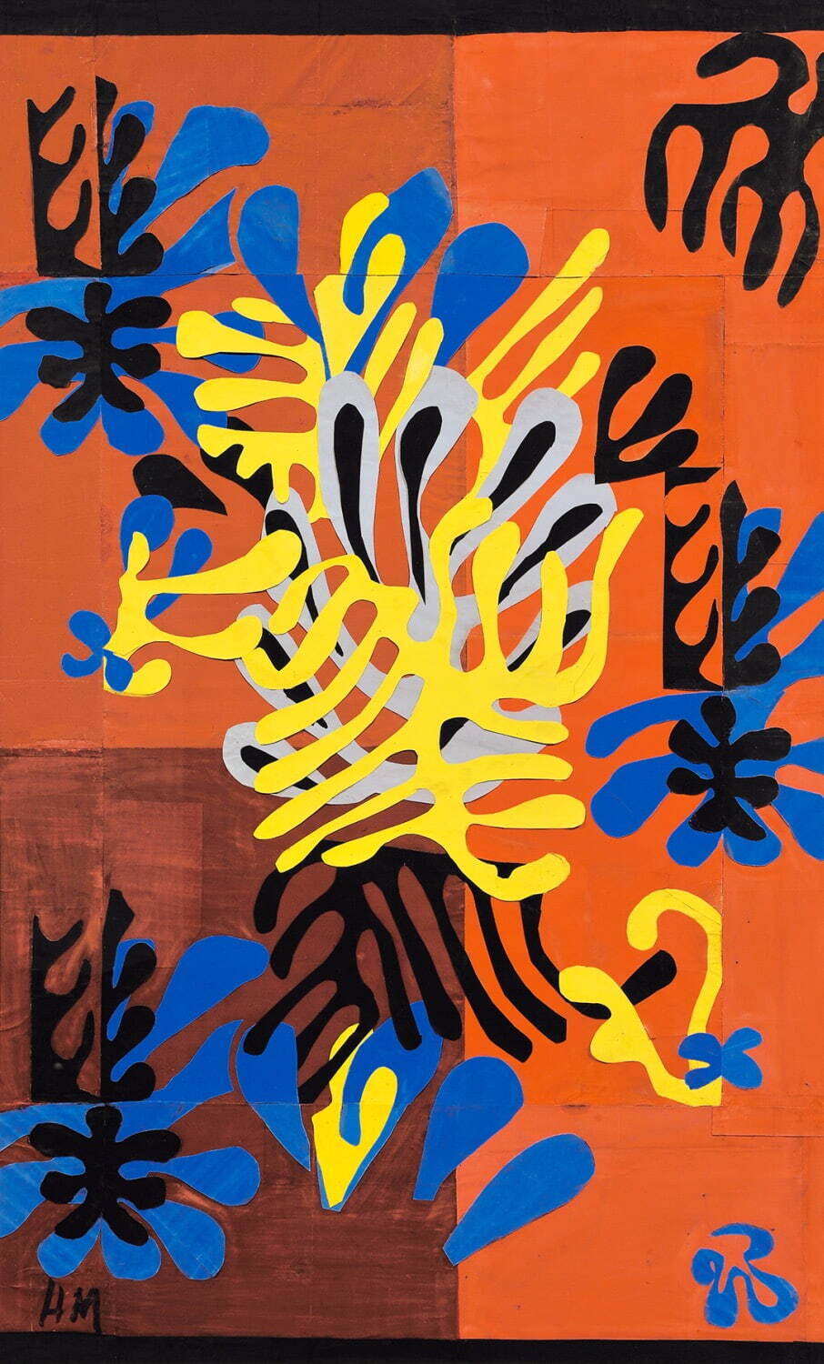 アンリ・マティス 《ミモザ》 1949年
切り紙絵(コラージュ) 151.3×93cm 公益財団法人池田20世紀美術館