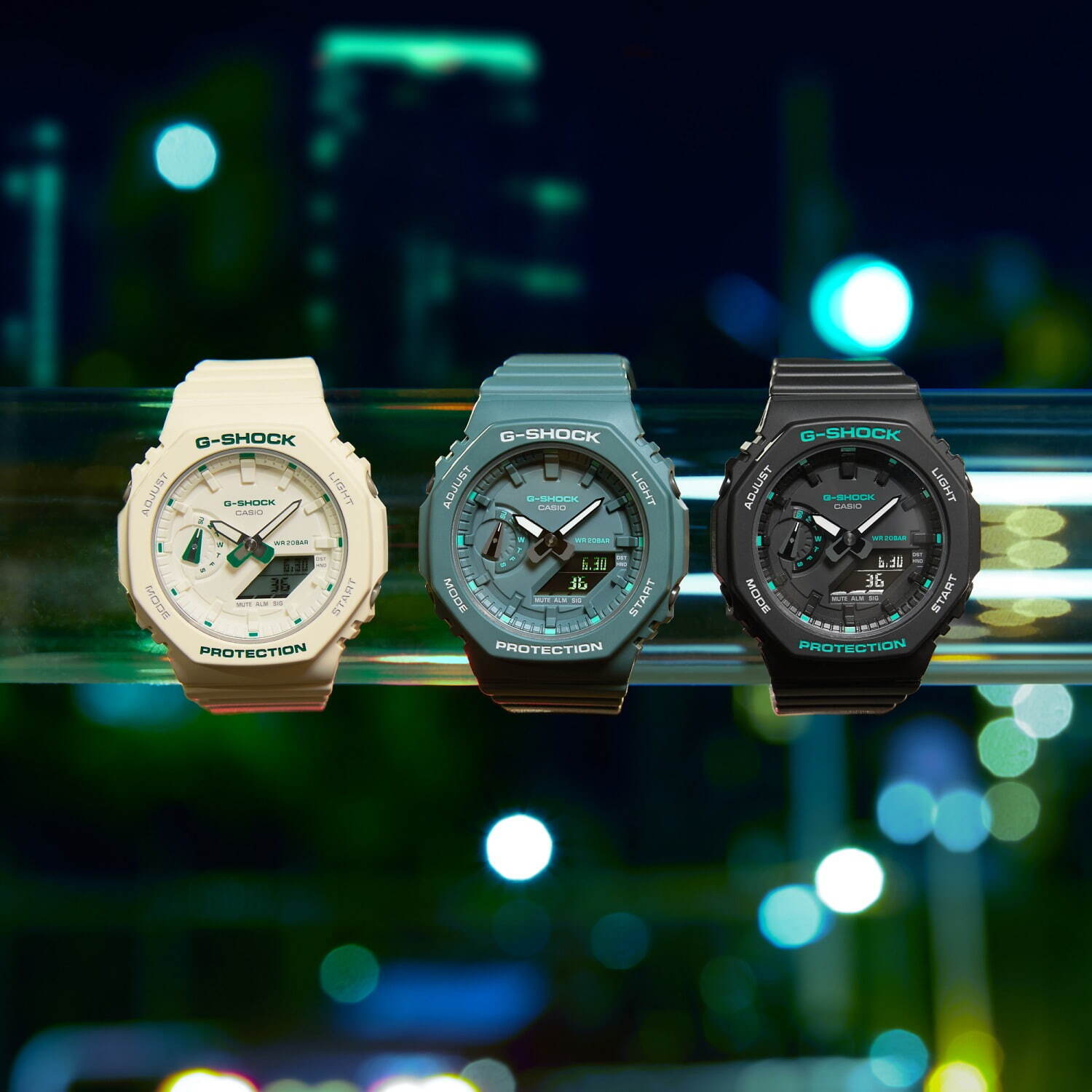 G-SHOCKの新作腕時計「GMA-S2100GA」シンプルなワントーンにグリーンの