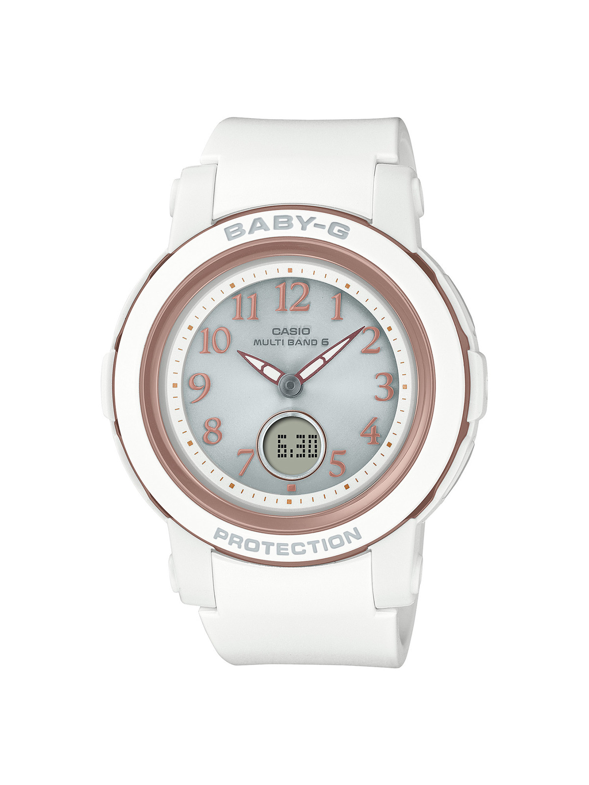BABY-G新作腕時計“ホワイト×ピンクゴールド”の春色で、スクエアとラウンドの2型を用意｜写真3