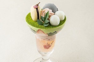 京はやしや春限定スイーツ、さくら×宇治抹茶の“お花見”パフェや「桜モンブランパフェ」