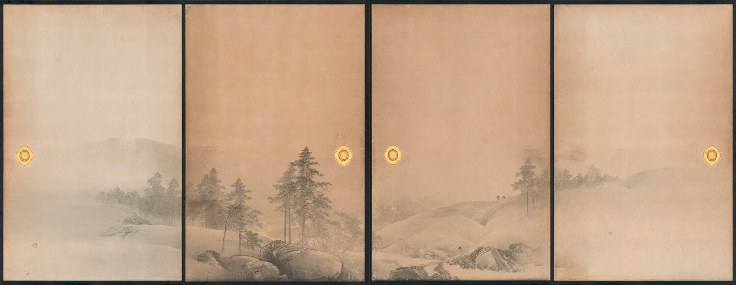 木島櫻谷 《南陽院本堂障壁画》東側　1910年(明治43年)　京都・南陽院
［前後期で入れ替えあり］