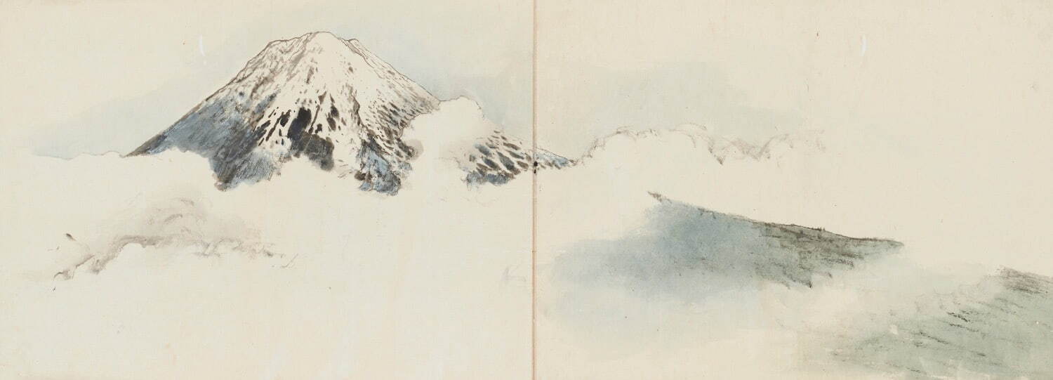 木島櫻谷 写生帖《芙蓉集 一》富士 1908年(明治41年) 櫻谷文庫 ［通期展示・頁替えあり］