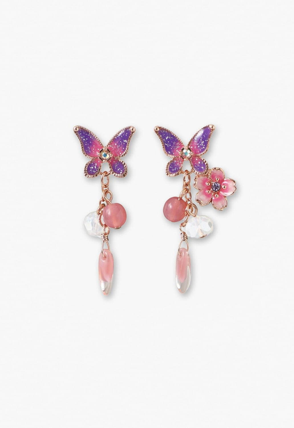 アナ スイ“桜×蝶”モチーフの新作ネックレス＆ピアス、華やかな桜の