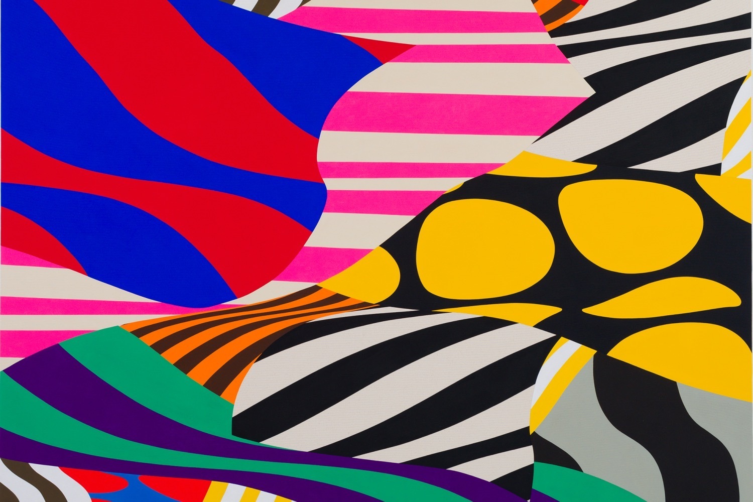 今井俊介の個展が東京オペラシティアートギャラリーで - 鮮やかなストライプの絵画などが一堂に