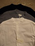 TOUJOURS"Band Collar Long Shirt-Cotton Dobby Chambray Cloth" 1