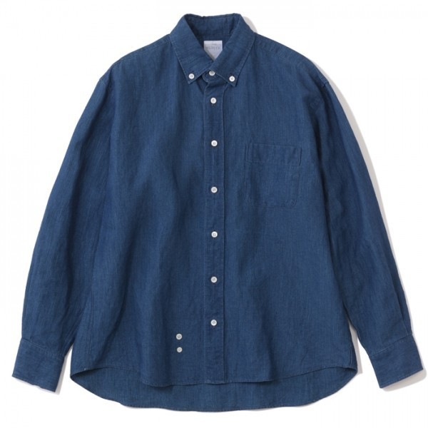 THE NERDYS / INDIGO linen b.d shirt - 画像1枚目