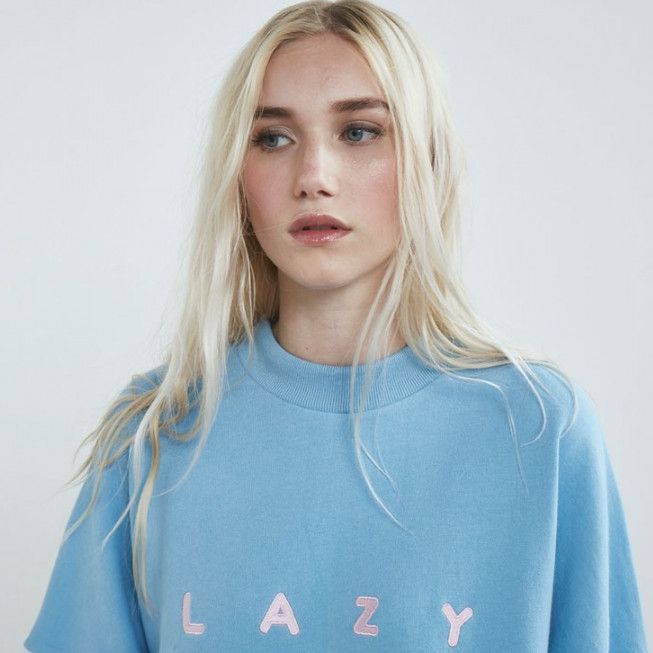 LAZY OAF / BLUE PANEL LAZY SWEATSHIRT - 画像5枚目