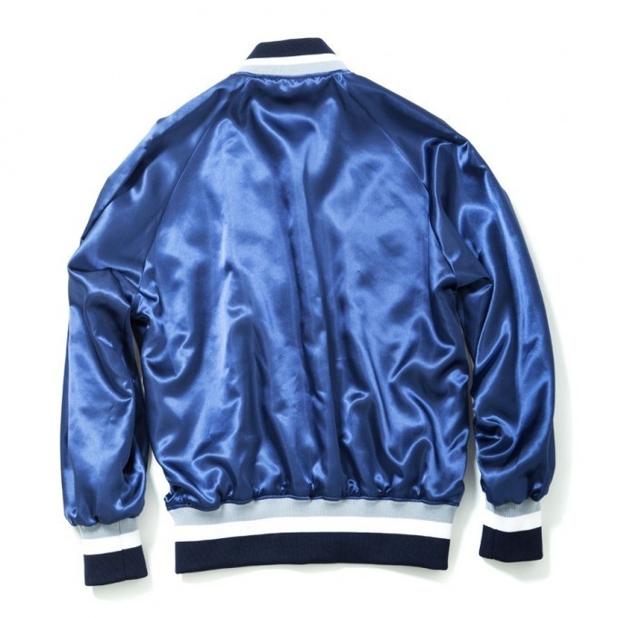 soe / SATIN TEAM JACKET Navy - 画像2枚目