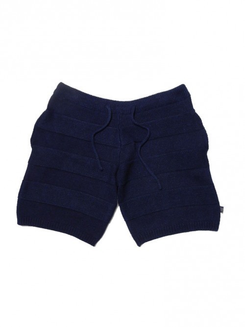 THE FOURNESS / INDIGO BORDER KNIT SHORTS