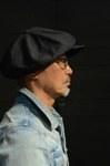 ストライプ　特大キャスケット　ブラック 4