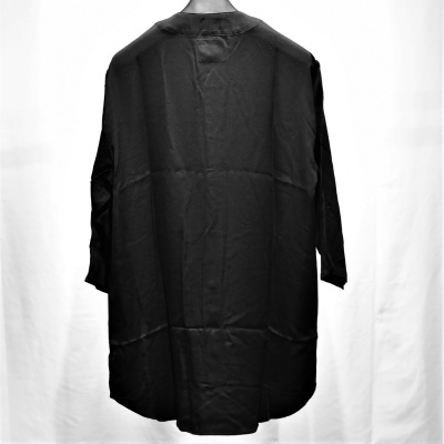 7分袖ロングシャツ    黒 - 画像5枚目