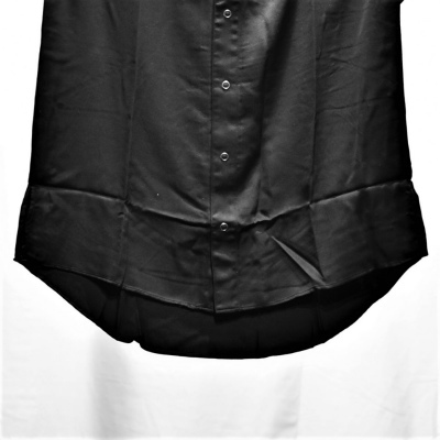 7分袖ロングシャツ    黒 - 画像3枚目