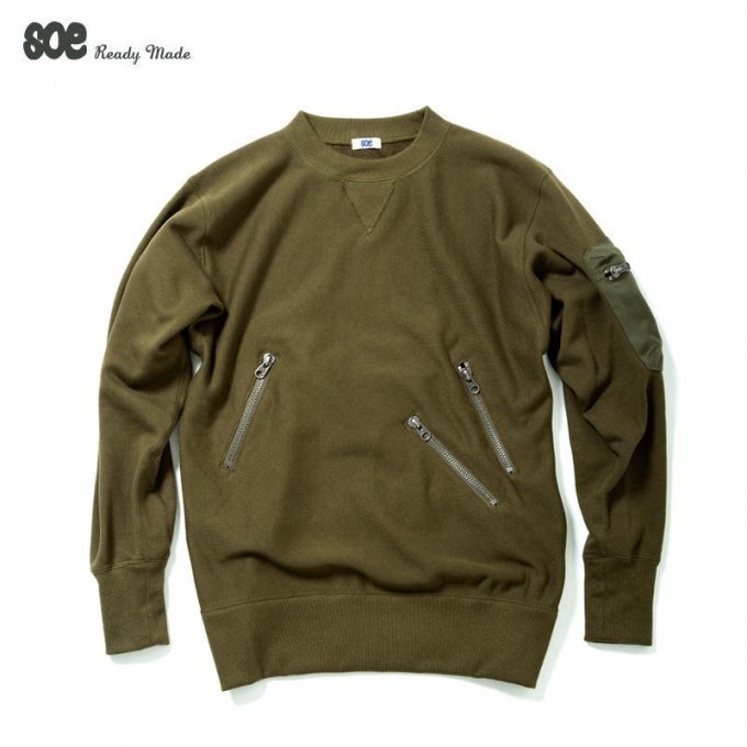 soe Crewneck Zip Sweat Shirt 1