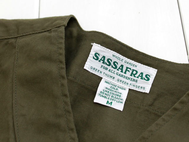 SASSAFRAS(ササフラス) B.S.GARDENIA HALF CHINO / OLIVE - 画像4枚目