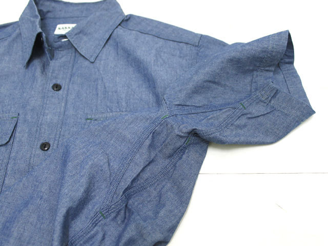 SASSAFRAS (ササフラス) BOTANICAL SCOUT APRON SHIRT 1/2 CHAMBRRAY - 画像2枚目