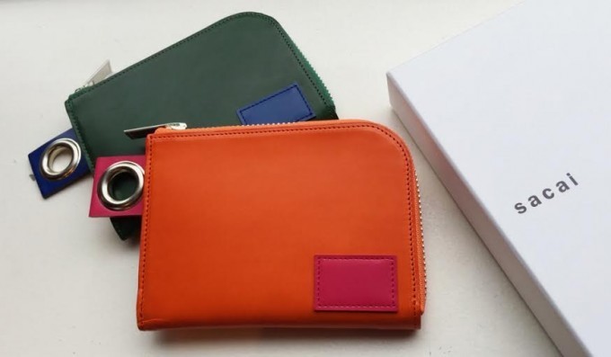 sacai ブラウン wallet pouch 訳あり品 sacai】Half Metal Trifold Wallet (sacai/長財布) S088-01-788