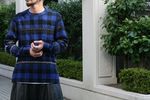 〈sacai man 2018 A/W COLLECTION〉Embroidery Check Pullover Shi 1