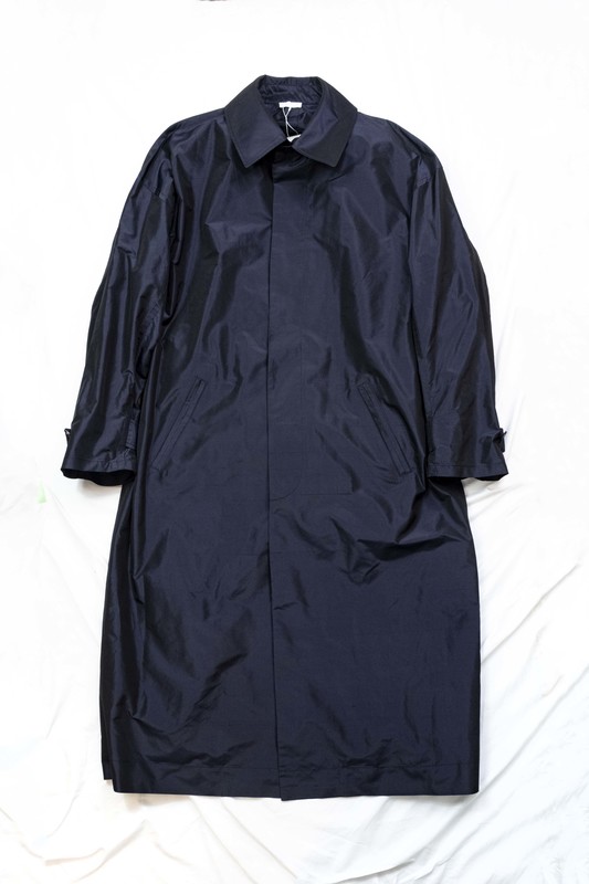 Silk Shantung Balmacaan coat 1
