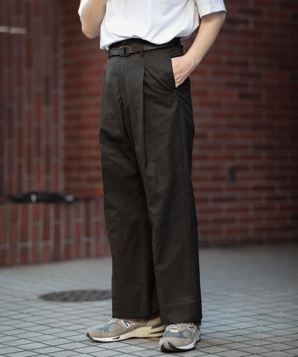【 Rich I リッチアイ 】UNCLE [TUCK TAPERED TROUSERS・FINX COTTON]  1