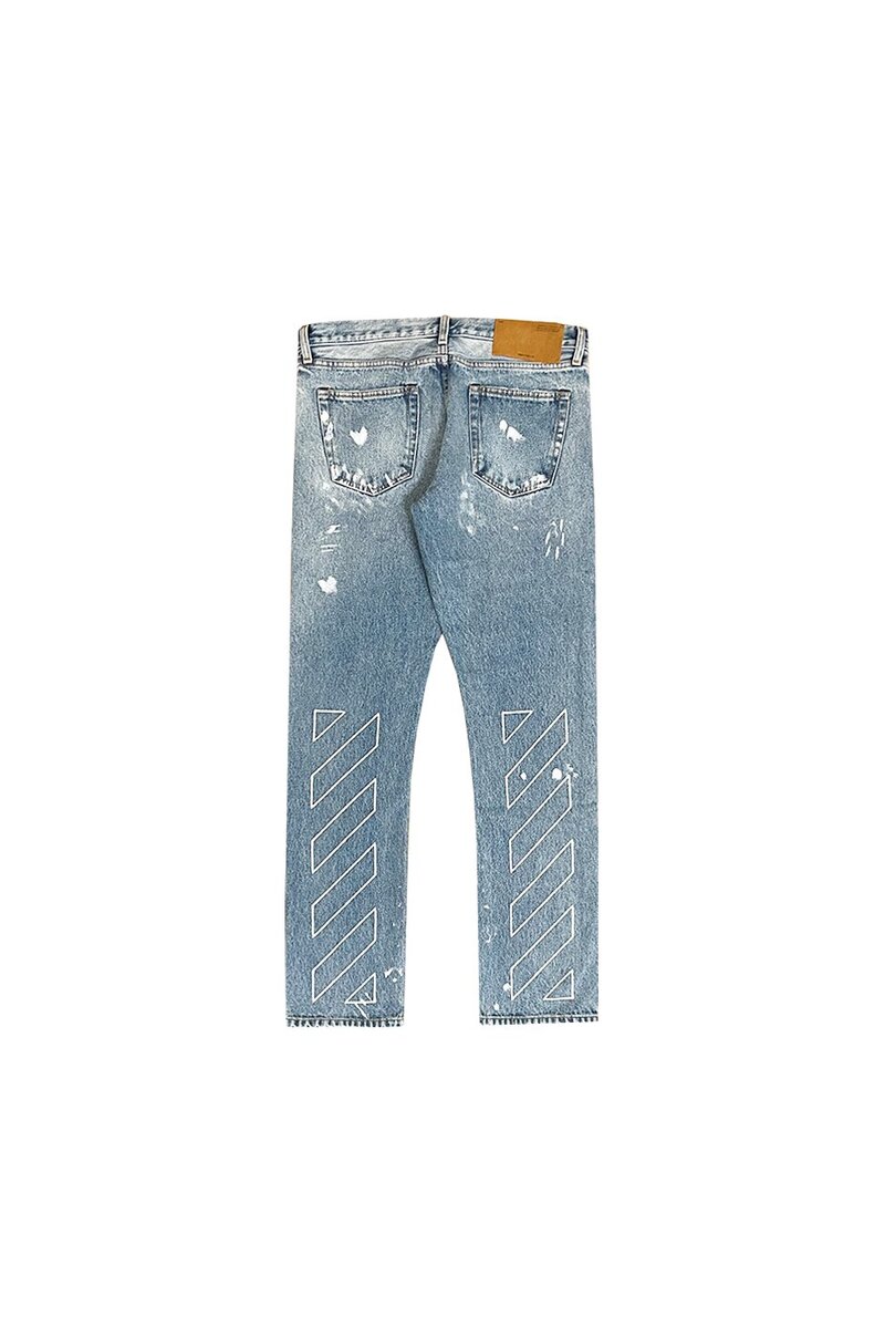 DIAG OUTLINE PAINT SLIM JEANS 2