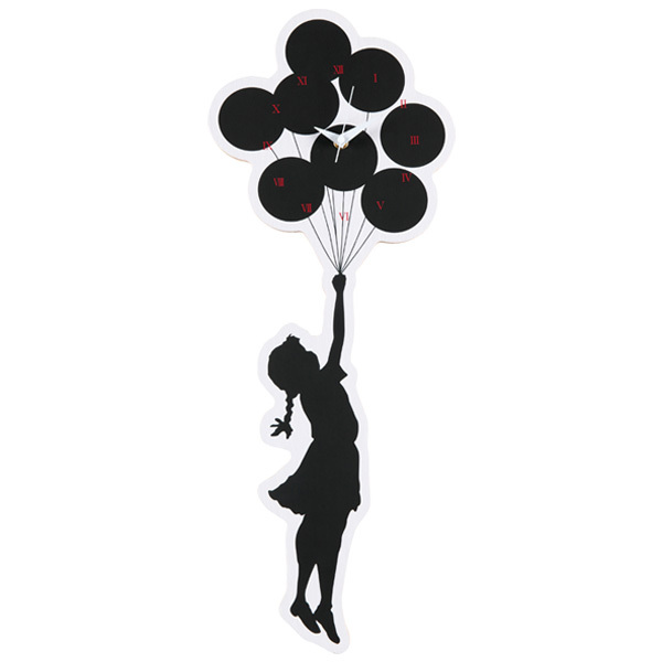 Brandalism WALL CLOCK 'FLYING BALLOONS GIRL発売 - 画像1枚目